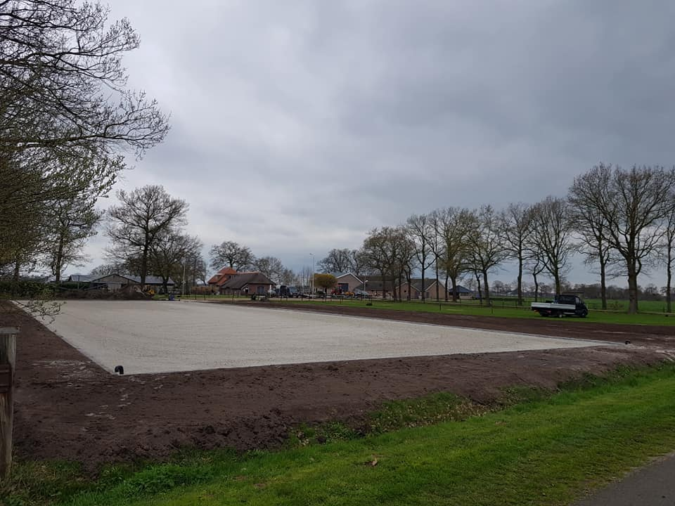 Weiland vol met wit zand
